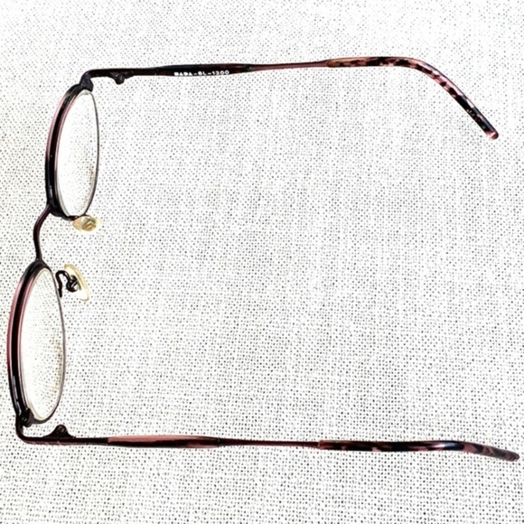 BADA Rare Vintage BL 1300 Purple Brown Black Tortoise Metal Frame Glasses - Picture 6 of 10